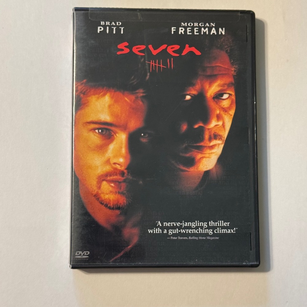 Seven DVD Brad Pitt Morgan Freeman David Fincher Movie New Line Cinema UNTESTED